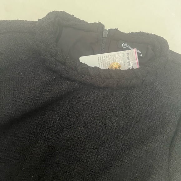 PRETTYGARDEN NWT Women's Tweed Short Dress Crewneck Short Sleeve Mini size S - Picture 3 of 9